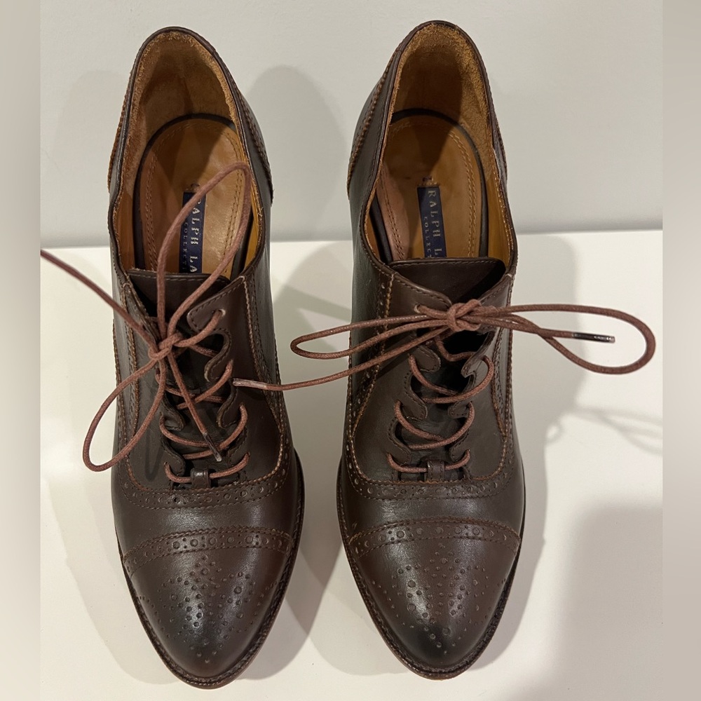Ralph Lauren Purple label platform booties